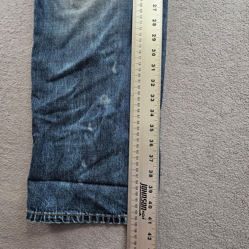 Banana Republic Boyfriend Jeans Men 31L Blue Premium Denim Streetwear Distressed - Picture 2 of 15